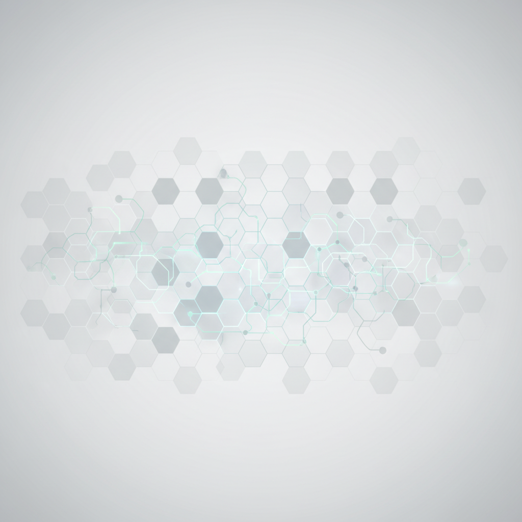 abstract futuristic medical hexagonal pattern background, light grey and white