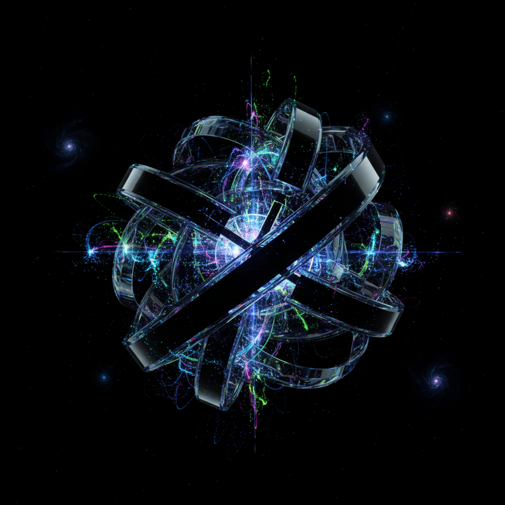 abstract clock futurism time flow concept art, hypermodern, glowing particles, dark background, 8k