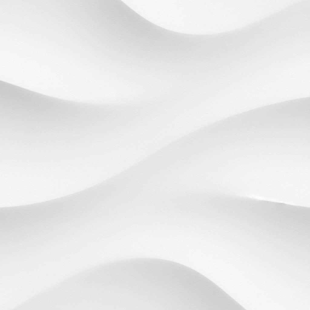 Clean minimal white texture, subtle paper grain, soft shadows, abstract high key photography