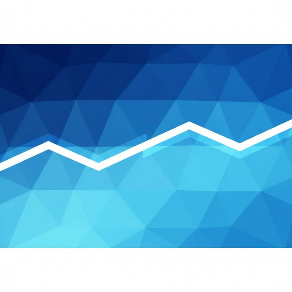 abstract geometric background split in two shades of blue text friendly