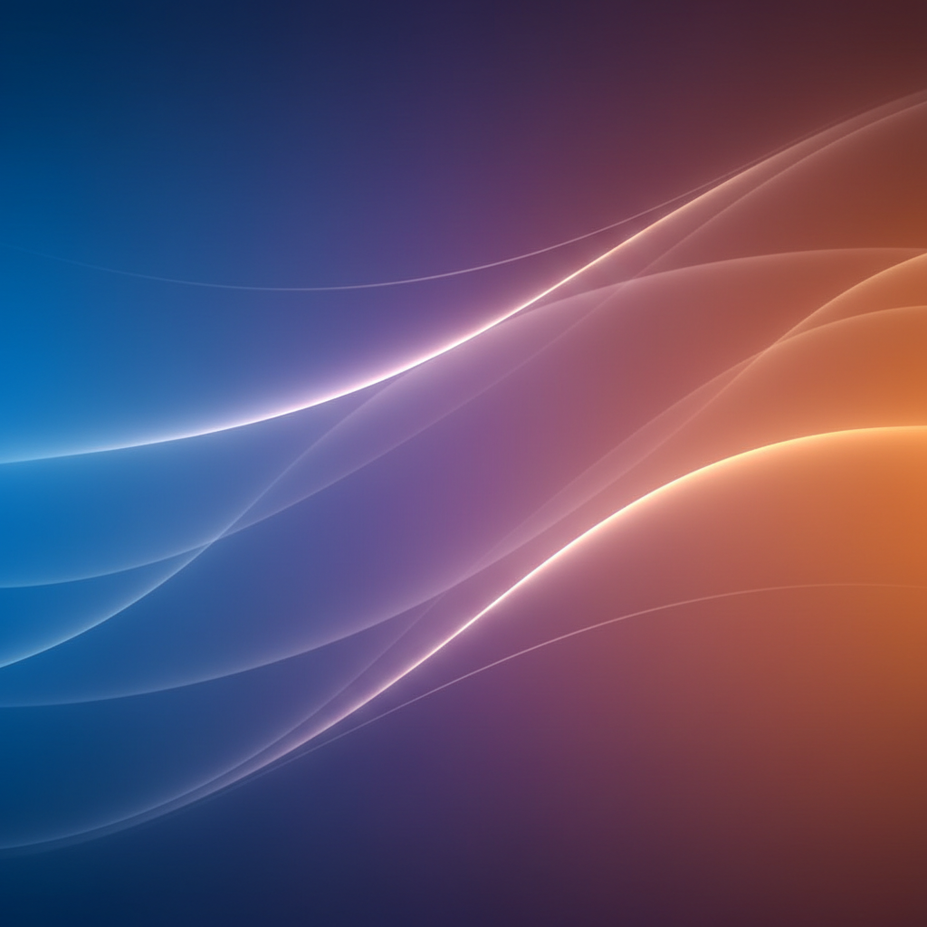 abstract elegant gradient background glowing blue purple orange soft waves Apple Intelligence style