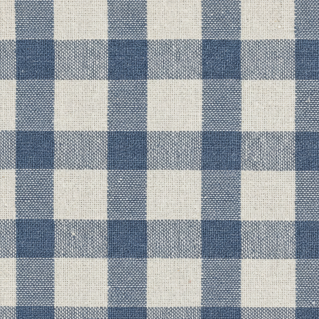 Close up texture of blue and white striped fabric, coarse material, vintage 1940s style, historical costume reference