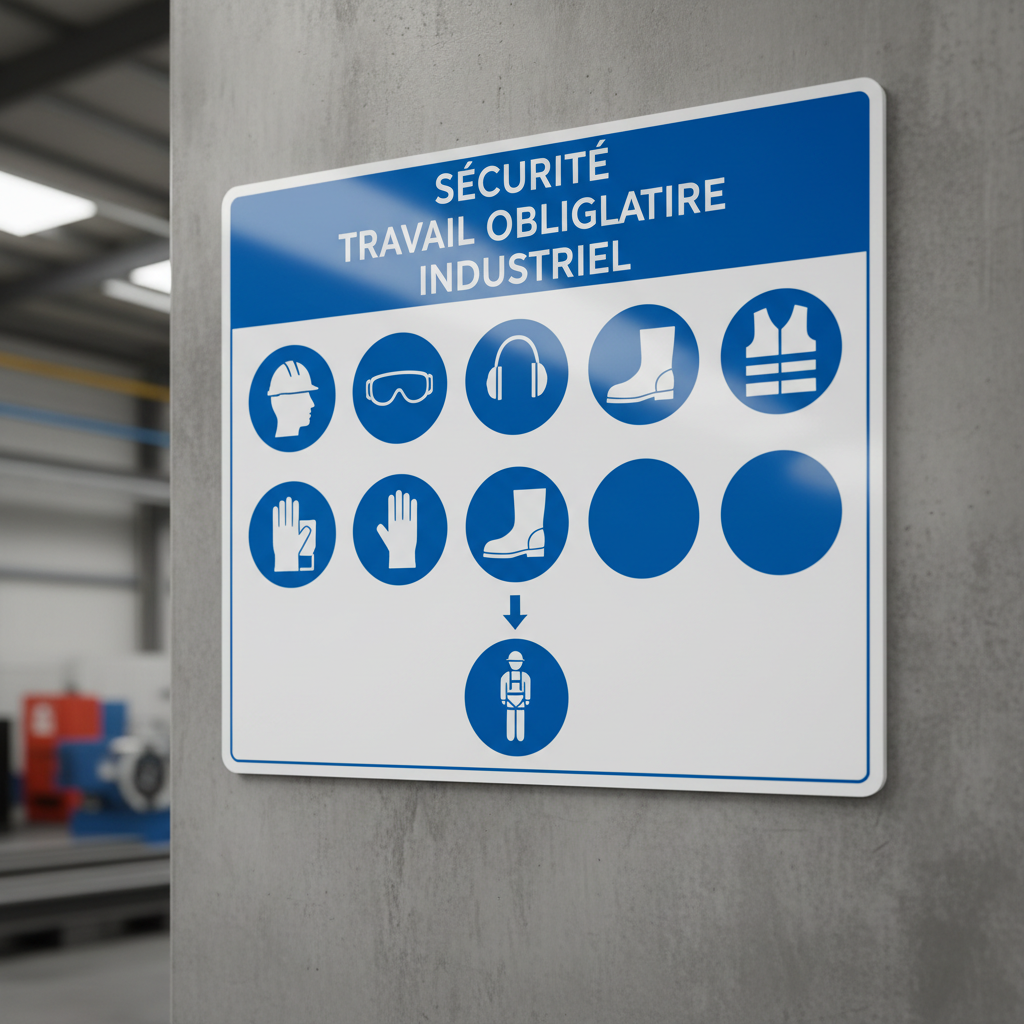 panneau signalétique sécurité travail obligatoire industriel