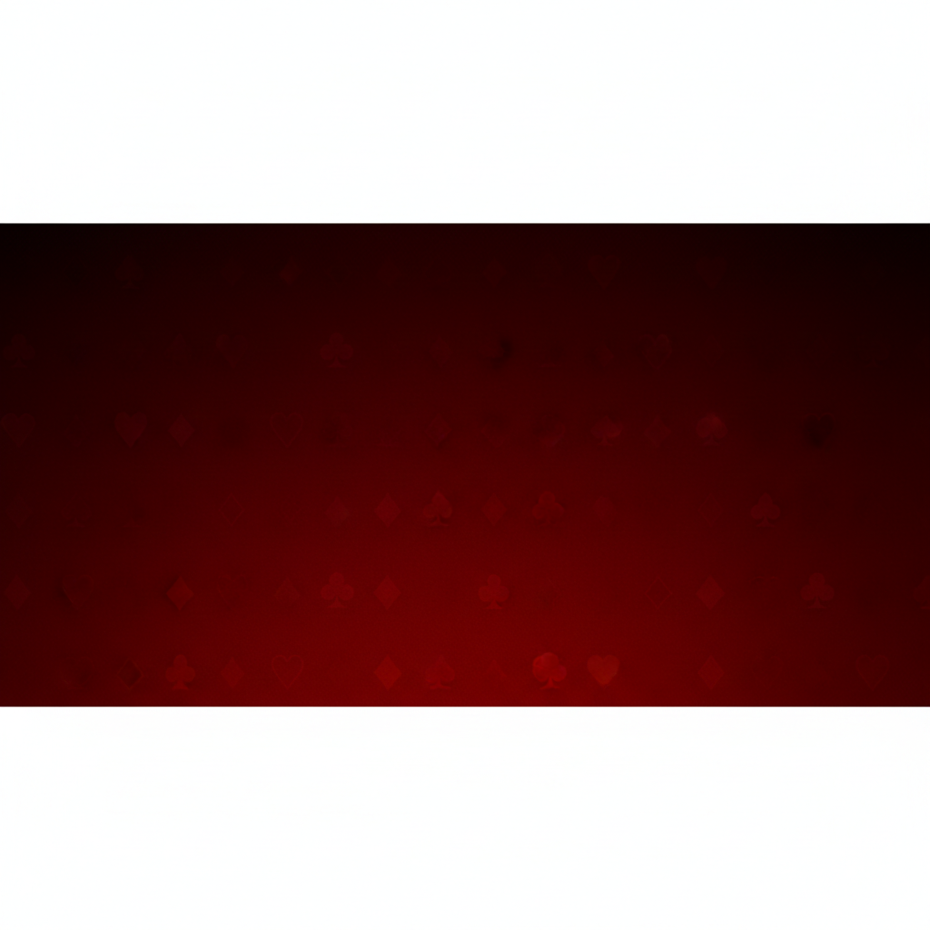 minimalist abstract background, slight texture, faint poker card symbols pattern, dark red gradient