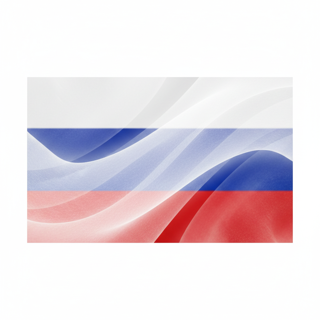 Russian flag texture, very light opacity, white background, smooth, elegant, abstract wallpaper style