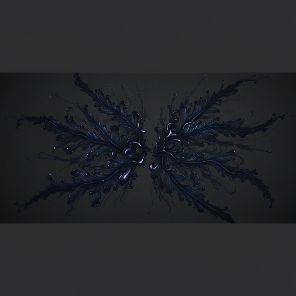 Minimalist dark background with subtle tattoo ink spread texture, very grand and cinematic