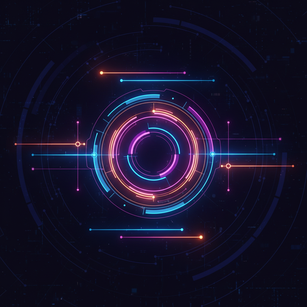 A modern digital interface slider or knob adjusting itself automatically, representing machine learning parameter optimization, neon lights, dark background