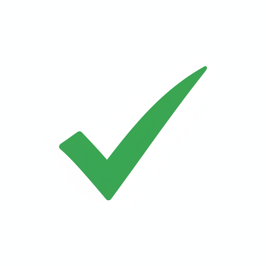 Green checkmark flat icon