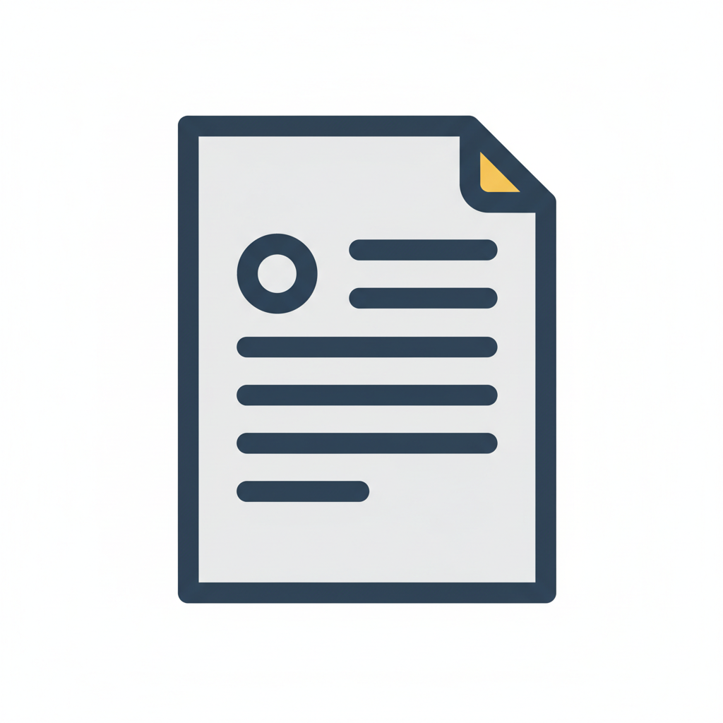 icon representing resume or document, minimal vector style