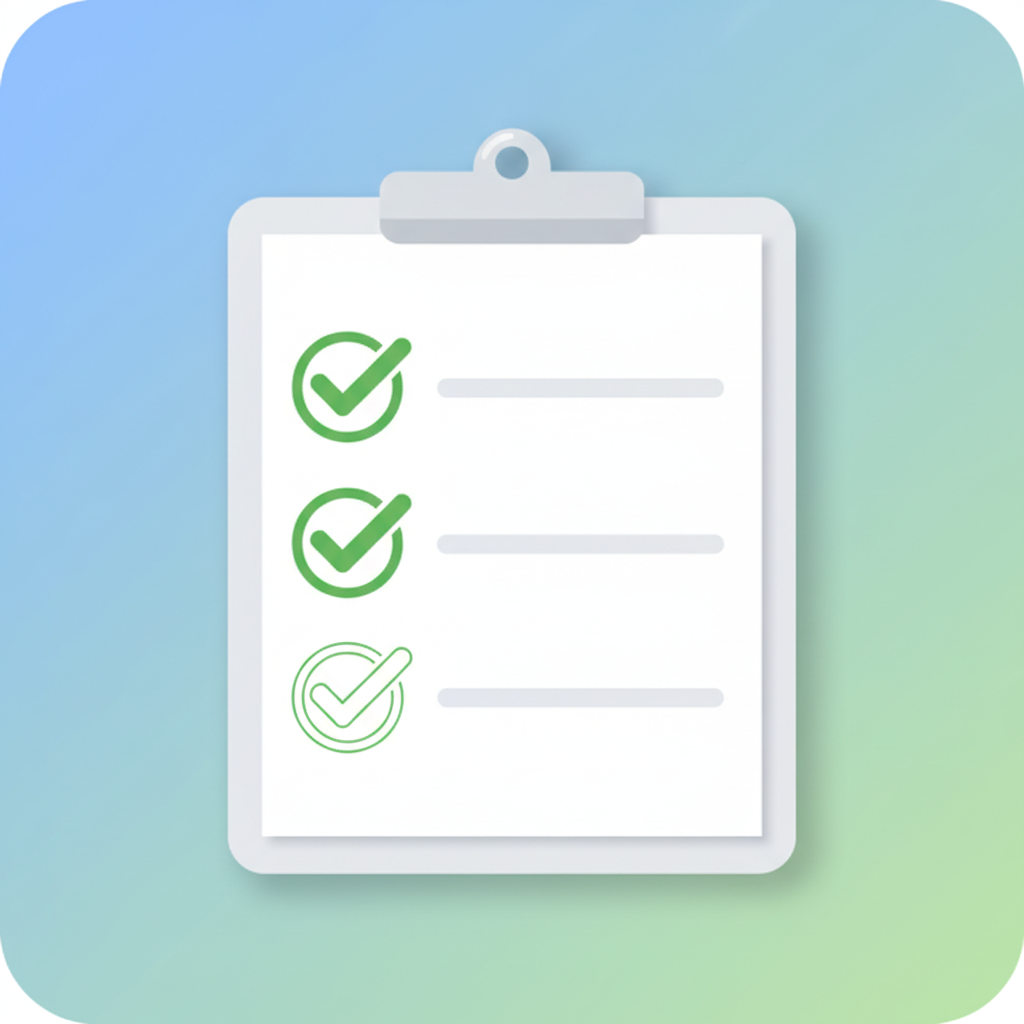 Icon representing a checklist clipboard