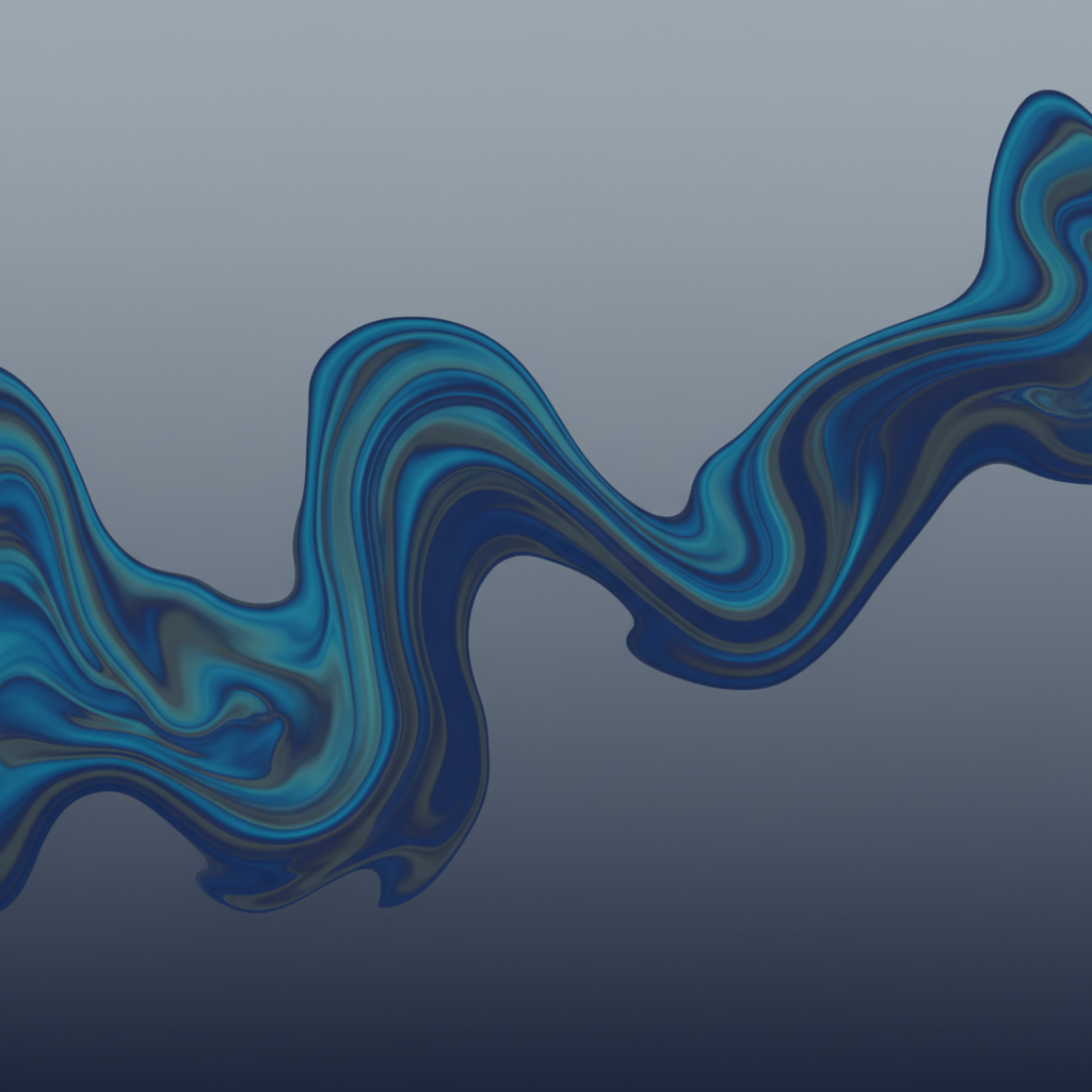 abstract fluid dynamics simulation, heatmap lines, airflow visualization, minimal scientific aesthetic, clean background, blue and graphite tones
