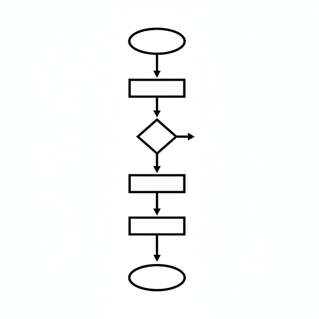 Technical flowchart diagram for electricity bill calculation algorithm. White background. Logical symbols: Start oval formatted top, input parallelogram for 'Read Units', diamond decision box for 'Is Domestic?', rectangular process boxes for 'Calculate Bill', output parallelogram for 'Print Bill', End oval formatted bottom. High contrast professional diagram style.