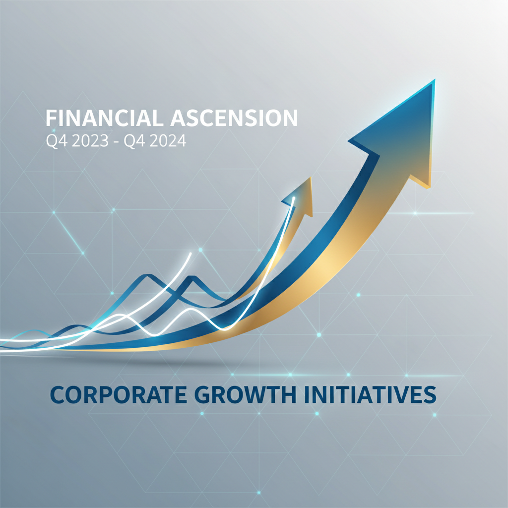 Corporate growth chart rising arrow financial success
