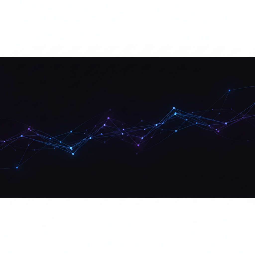 minimalist dark background with subtle glowing neural network lines, digital art, dark monochromatic, tech noir