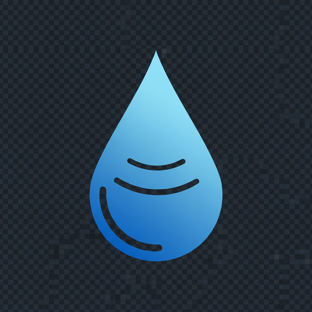 water droplet humidity icon blue simple