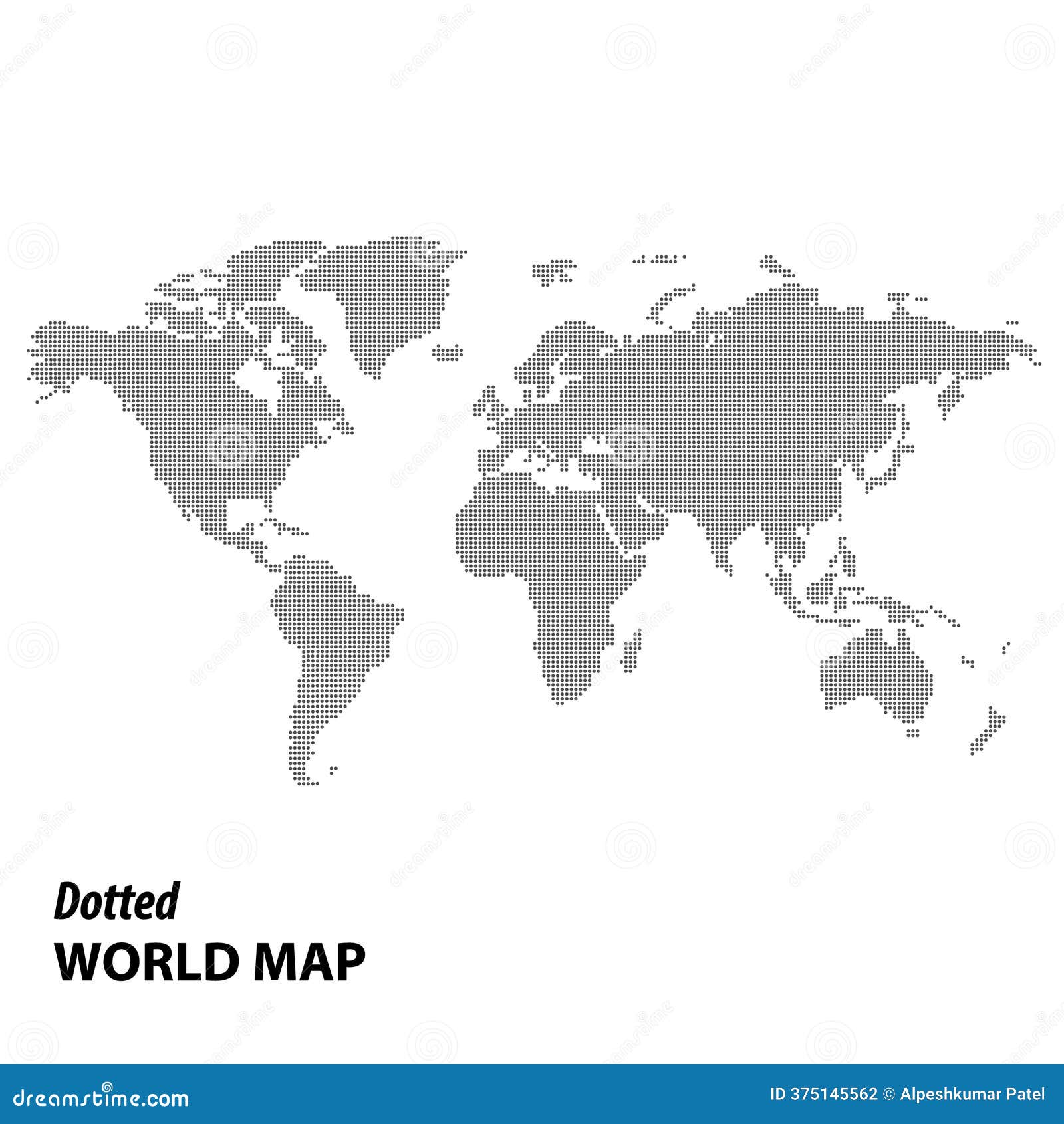 World map high tech digital dots style with specific pinned locations in USA and France, clean white background