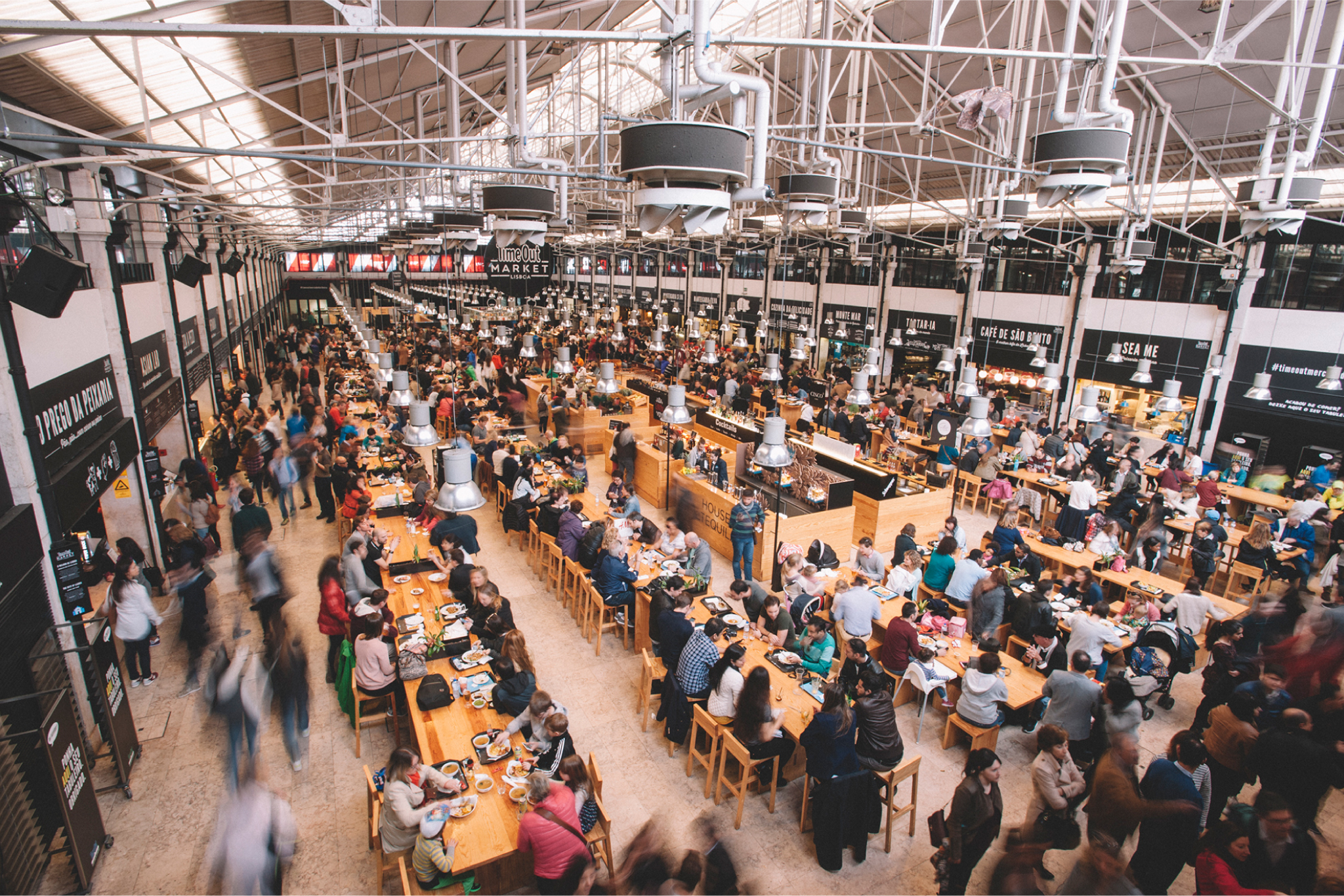 Time Out Market Lisbon food hall interior
