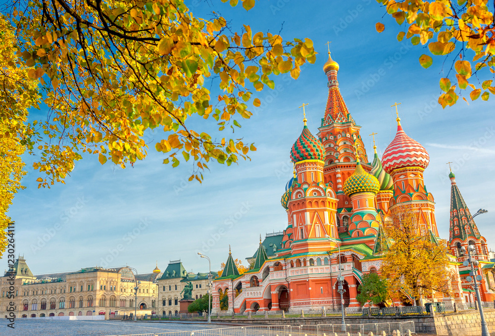 Saint Basil's Cathedral Moscow Red Square scenic sunny day